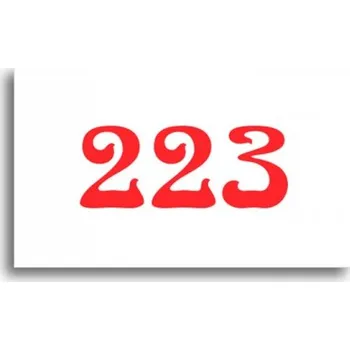 Informační tabulka Číslo na dveře - typ 13 (50 x 30 mm) - bílá tabulka - barevný tisk