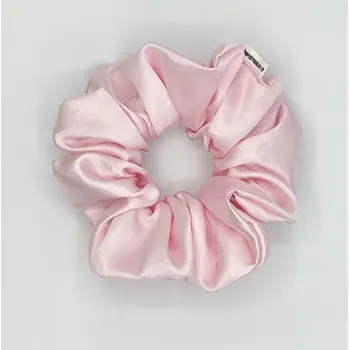 Saténová Scrunchie gumička růžová světlá L - klasik