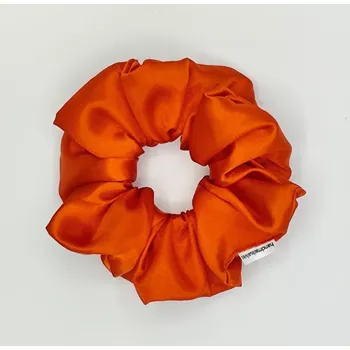 Saténová Scrunchie gumička červená L - klasik