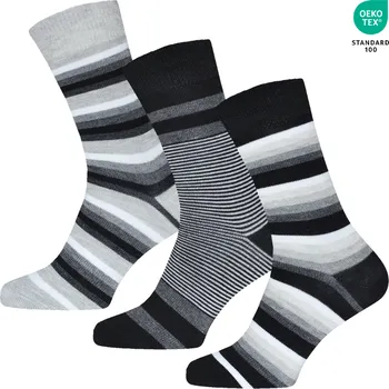 Pánské ponožky Gianvanglia Gianvaglia klasické pruhované ponožky 3ks Velikost: EU 43-46 (UK 9-12)