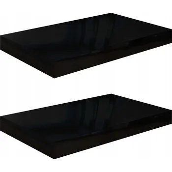 police Nástěnné police 2 ks 40x23 cm černé MDF kov