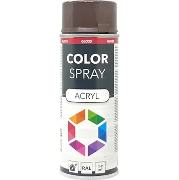 Barva ve spreji ColorSpray Akrylový Lak ve Spreji RAL 8011 Hnědá Ořech Lesklý 400ML