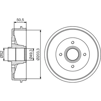Brzdový buben BOSCH 0 986 477 197 Brzdový buben (0986477197)