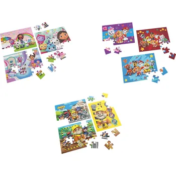 Puzzle Spinmaster Dřevěné puzzle Tlapková patrola / Gábinin kouzelný domek