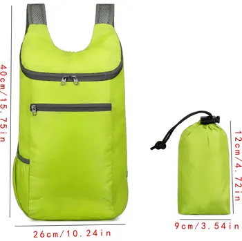 Skládací batoh na cesty – nepromokavý, lehký a prostorný Barva (Varianta): Tmavě zelená