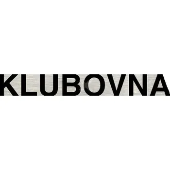 Informační tabulka Stříbrný piktogram "klubovna" s černým&nbsp;textem bez rámečku -
