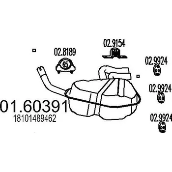 Auto-moto Zadní tlumič výfuku MTS 01.60391