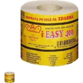 Toaletní papír Toaletní papír EASY 400 útržků - jednovrstvý recykl /64 pytel