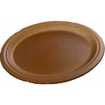 Talíř OVÁLNÉ TALÍŘE WPC opakovaně použitelné 26 cm 50 Ks, hnědé