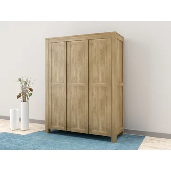 Komoda Buková skříň LEORA W3 z masivního buku Barevné provedení: Ořech, Horní deska: Varianta B