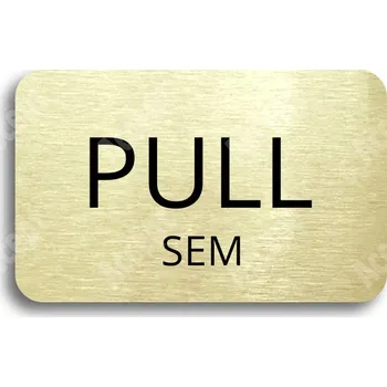 Informační tabulka Zlatý piktogram "SEM - TAM - typ 28" s černým textem bez rámečku - 80 x 50 mm