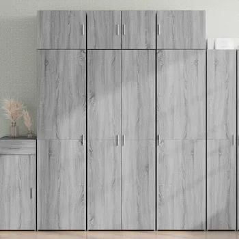 Příborník do zásuvky vidaXL Skříň highboard 70 x 42,5 x 185 cm kompozitní dřevo [3281433] Barva: šedá sonoma