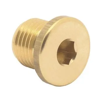 Kompresor Zátka pro stlačený vzduch s vnějším závitem 1/4" z mosazi (poniklovaná).