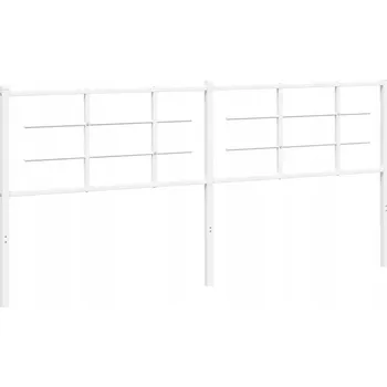 Ocelové Čelo Postele, 206x90 cm, Bílé