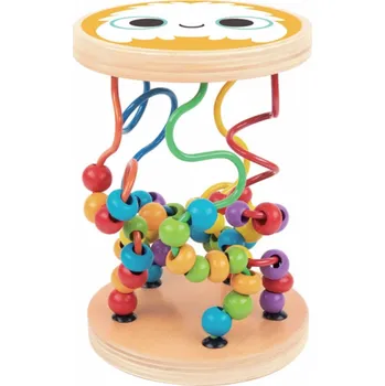 Dřevěná hračka BABU - Dřevěná provlékačka Korálky