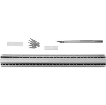 Výtvárné potřeby crelando® Řezací podložka (Řezací nůž s pravítkem)