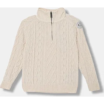 Dívčí svetr Dětský bavlněný svetr Guess béžová barva, L5BR03 Z39O0 L5BR03.Z39O0.9BYA 08X, vel. 175