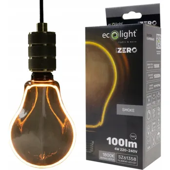 Žárovka ŘADA ZERO 4W 100lm E27 A110 Kouřová