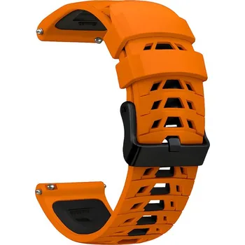 Příslušenství k chytrým hodinkám eses Silikonový vzorkovaný řemínek - Oranžovo černý, 20 mm