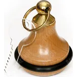 Klíčenka dřevěná s gumou (přírodní) - přírodní - zlatý úchyt