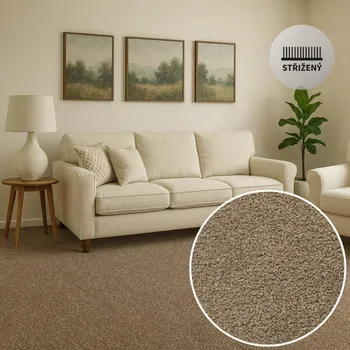 Koberec Metrážový koberec JAVA 90 Označení šíře role: 4 m