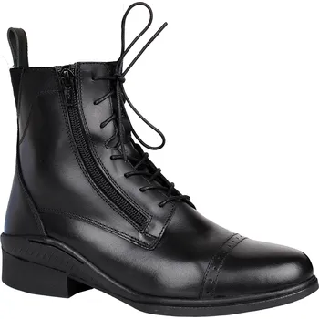 Jezdecká obuv 10283 Kožené pérka KenTaur s bočním zipem Barva: černá, Velikost: 37