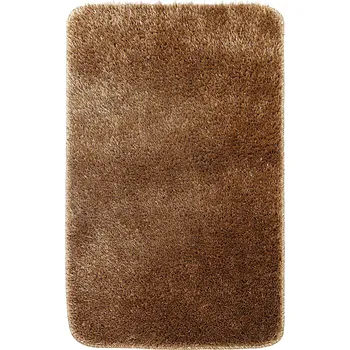 Koupelnová předložka KOUPELNOVÁ PŘEDLOŽKA PROTI SKLUZU 40X60 HNĚDÁ SILNÁ MĚKKÁ LESKLÁ