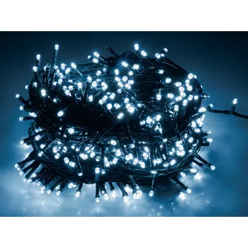 Vánoční dekorace Světelný řetěz 500 LED, 25+3m, studené světlo, třpyt