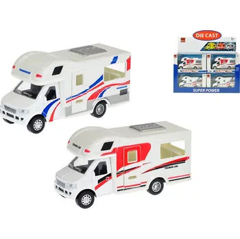 autíčko Auto camping 13cm kov zpětný chod v krabičce 2 barvy