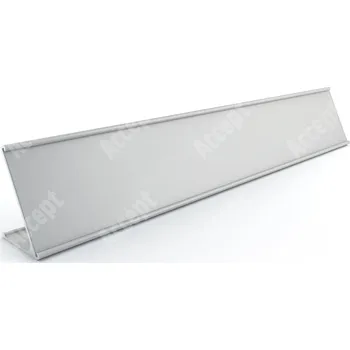 Jmenovka na stůl Stolní jmenovka D-50 (zásuvný systém, stříbrná) - šířka jmenovky 297 mm