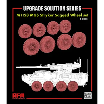 Plastikový model Ryefield model 1/35 M1128 MGS Stryker Sagged Wheel set (8 kusů)