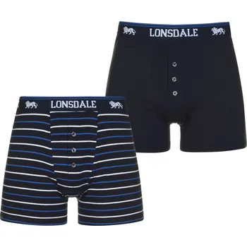 Sada pánského spodního prádla Lonsdale boxerky modrý pruh 2ks Velikost: S