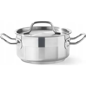 Hrnec Nízký hrnec s poklicí PROFI pro indukci, gastro, 7,5 l HENDI