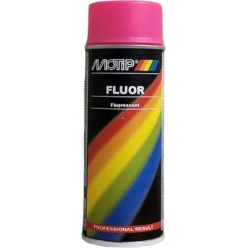 Barva ve spreji AKRYLOVÝ FLUORESCENČNÍ LAK RYCHLESCHNOUCÍ RŮŽOVÝ MOTIP 400 ML