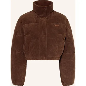 Tommy Jeans Dámská Prošívaná Bunda Z Manšestru, tmavě hnědá, 34