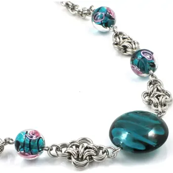 Náhrdelník Zelený náhrdelník s vinutkami