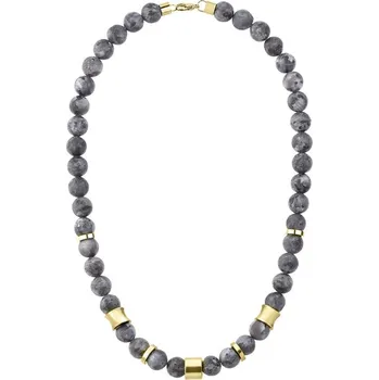 Náhrdelník Manoki Pánský korálkový náhrdelník Augusto Gold - 10 mm Larvikit X-WA653SG/47 Zlatá 47 cm