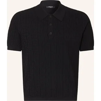 Pánská košile Balmain Pánská Úpletová Polokošile, černá, M