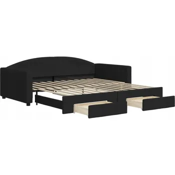 Postel Jednolůžková kovová postel 100x200 černá