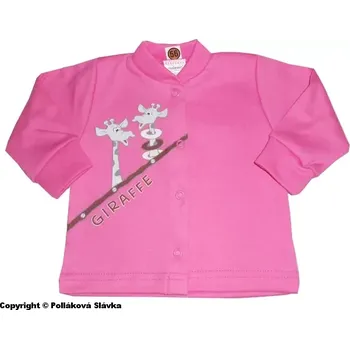 Kojenecký kabátek Malewo Žirafky Růžový, vel. 56