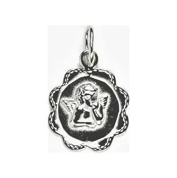 Přívěsek Zlatý přívěsek andělíček, bílé zlato - P 799 (Zlatý andělíček)