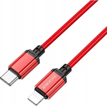 Datový kabel Kabel Borofone USB-C - Apple Lightning 1 m červený