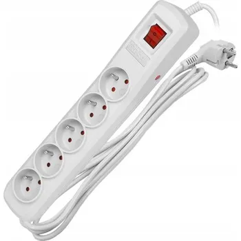 Přepěťová ochrana PRODLUŽOVACÍ PŘEPĚŤOVÁ LIŠTA ŠEDÁ 5 ZÁSUVEK 3M ARMAC