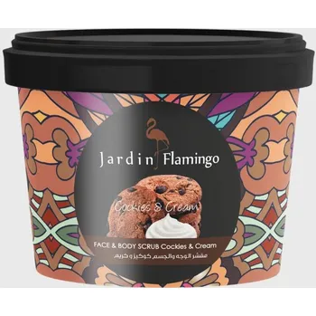 Tělový peeling Jardin Flamingo Cookies & Cream Face & Body Scrub peeling na tělo a obličej 400 g