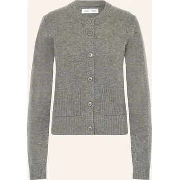 Dámský svetr Samsøe Samsøe Dámský Pletený Kabátek Saelif, šedá, 42