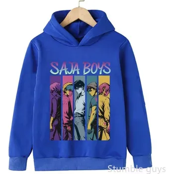 Chlapecký svetr KPop Demon Hunters (Lovkyně démonů) KPop Demon Hunters dětská mikina s potiskem Saja Boys (1) - mix barev Barva: modrá, Velikost: 130