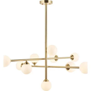 Endon 106754 - Lustr na tyči OTIS 10xG9/5W/230V zlatá