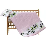 2.dílné povlečení do postýlky Scarlett Panda růžová 100x135 cm