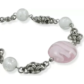 Náhrdelník Růžový náhrdelník s vinutkami