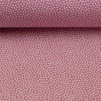 SWAFING Bavlněná látka Dotty starorůžová bílý puntík